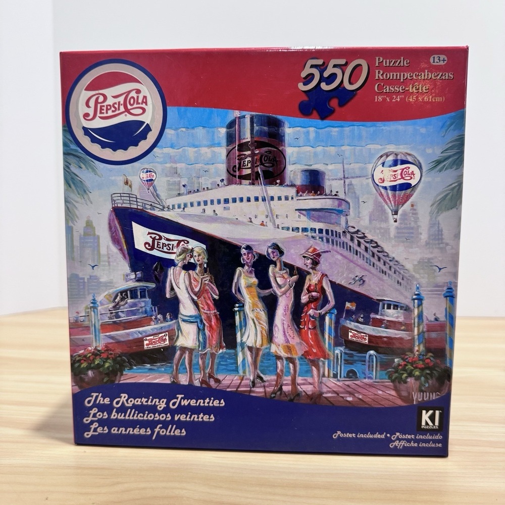KI Puzzles The Roaring Twenties 550 Piece Puzzle Pepsi-Cola NEW OB Sealed Pieces